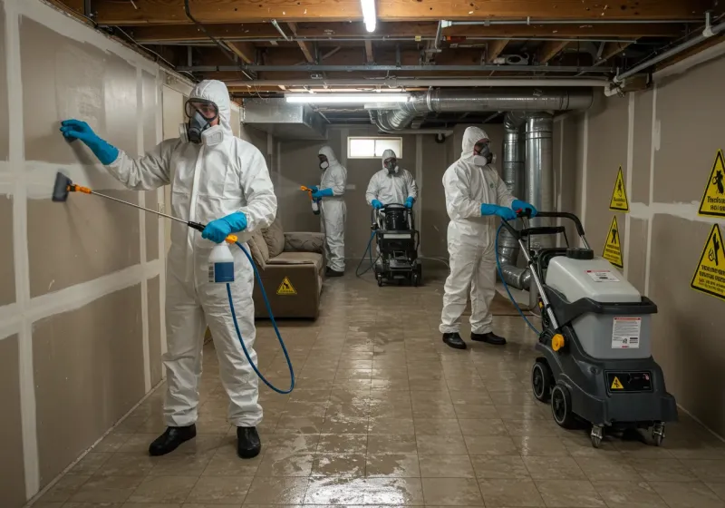 Basement Moisture Removal and Structural Drying process in Big Horn County, WY